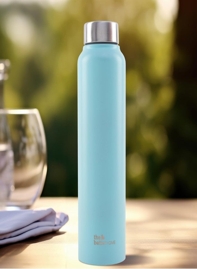 The Better Home زجاجة مياه من الفولاذ المقاوم للصدأ من ذا بيتر هوم، سعة 1 لتر | مانعة للتسرب، متينة ومقاومة للصدأ | زجاجات فولاذية غير سامة وخالية من مادة BPA، سعة 1 لتر فأكثر | زجاجة مياه صديقة للبيئة من الفولاذ المقاوم للصدأ (عبوة من قطعة واحدة) (أزرق) - Image 1